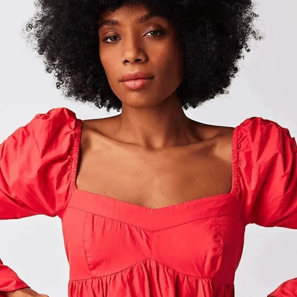 Free People Lindsay Babydoll Dress - Red